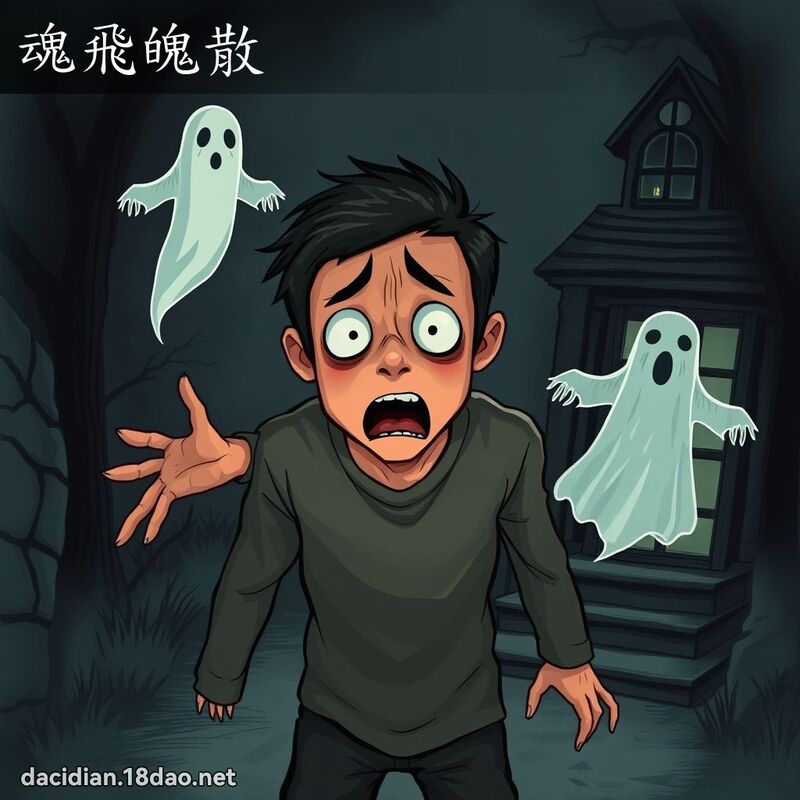 魂飛魄散 - 國語大辭典配圖