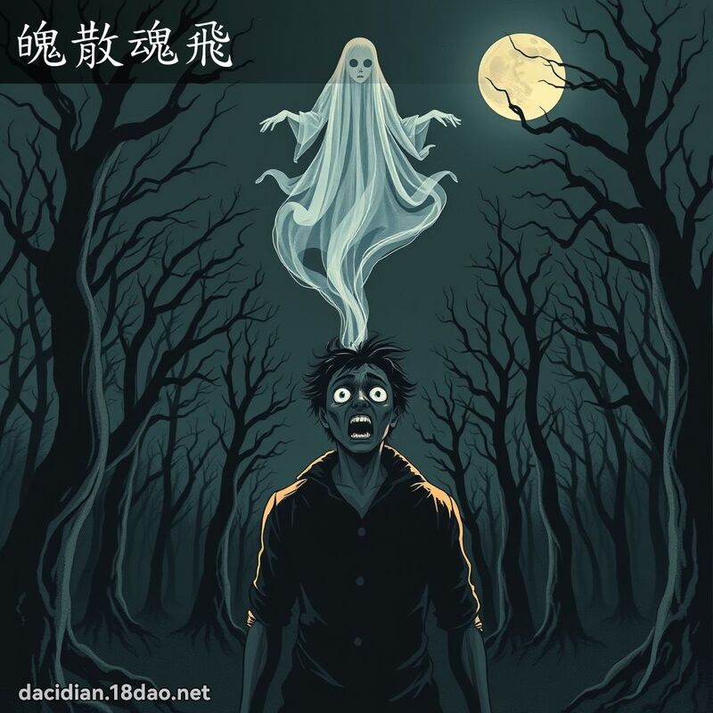 魄散魂飛 - 國語大辭典配圖