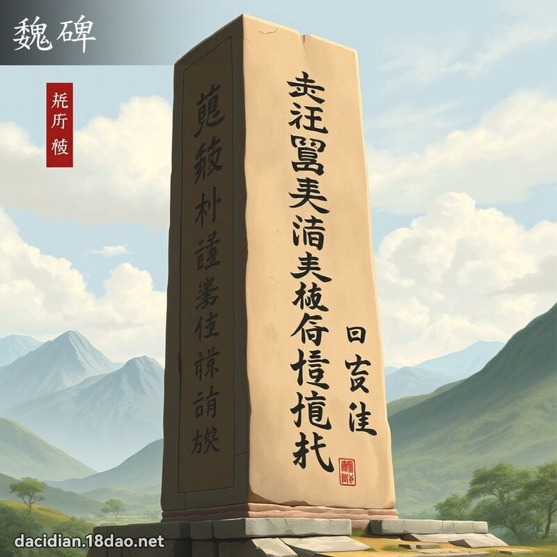 魏碑 - 國語大辭典配圖
