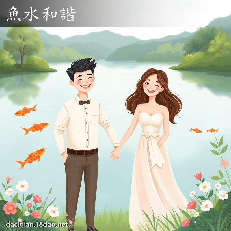 鱼水和谐 - 国语大辞典配图