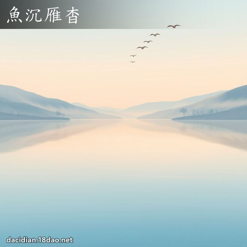 鱼沉雁杳 - 国语大辞典配图