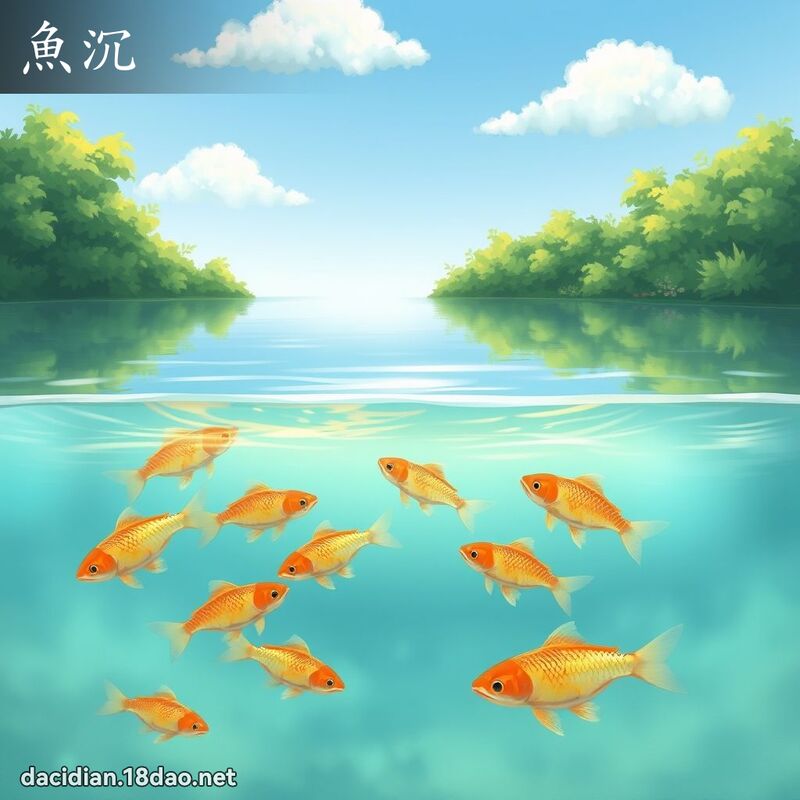 魚沉 - 國語大辭典配圖