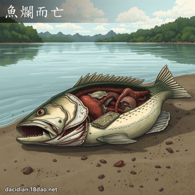 魚爛而亡 - 國語大辭典配圖