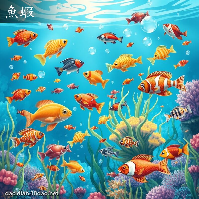 魚蝦 - 國語大辭典配圖