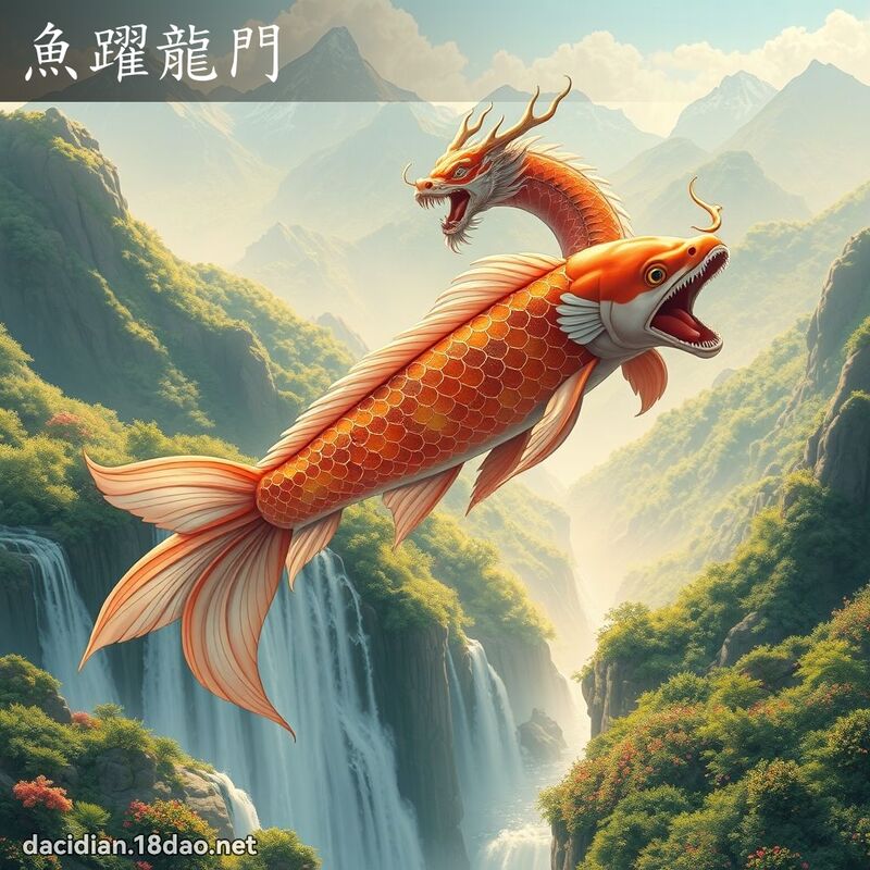 魚躍龍門 - 國語大辭典配圖