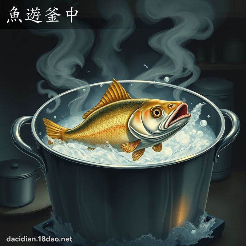 鱼游釜中 - 国语大辞典配图