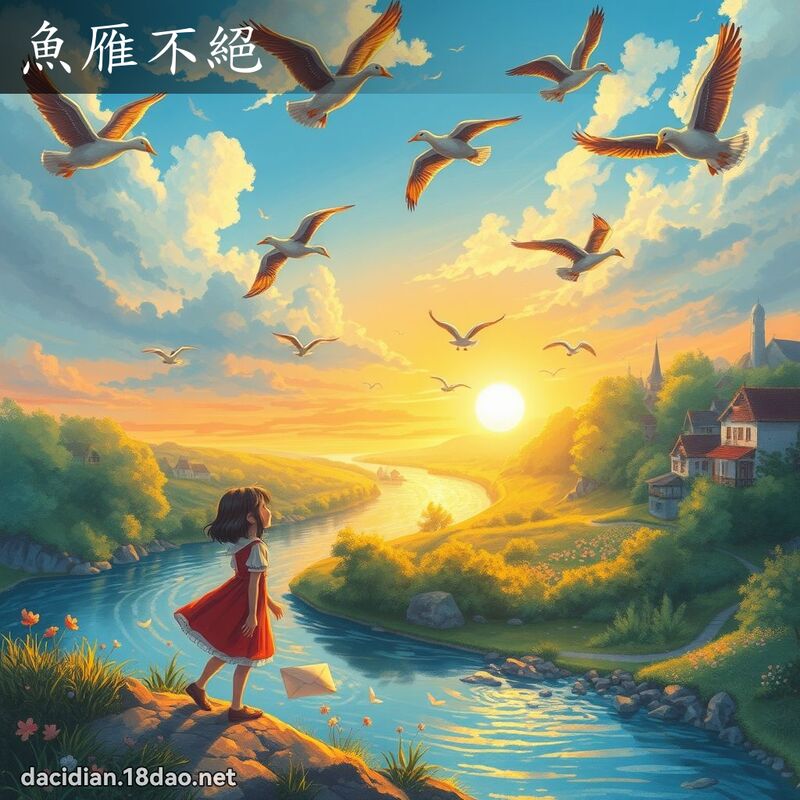 鱼雁不绝 - 国语大辞典配图