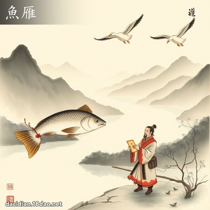 鱼雁 - 国语大辞典配图
