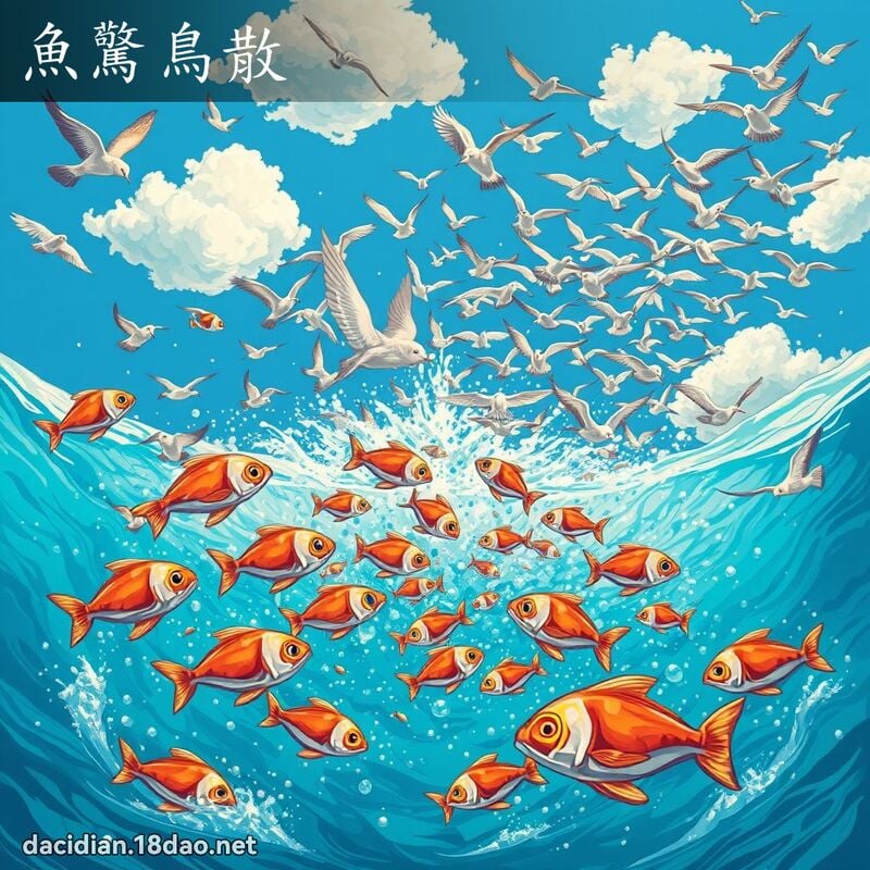 魚驚鳥散 - 國語大辭典配圖
