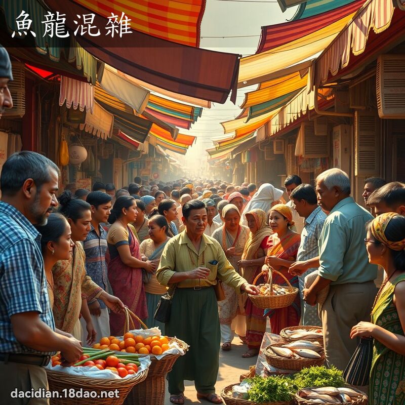 魚龍混雜 - 國語大辭典配圖