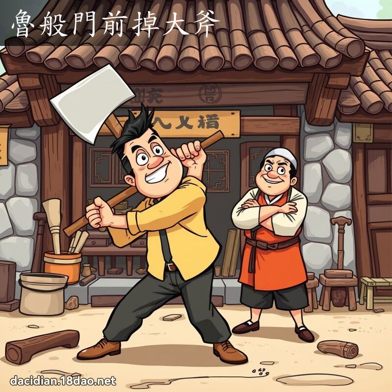 魯般門前掉大斧 - 國語大辭典配圖