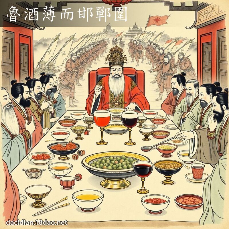 鲁酒薄而邯郸围 - 国语大辞典配图