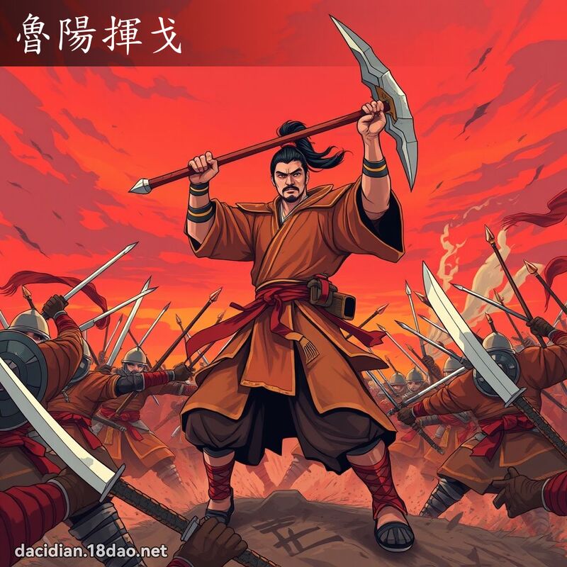 魯陽揮戈 - 國語大辭典配圖