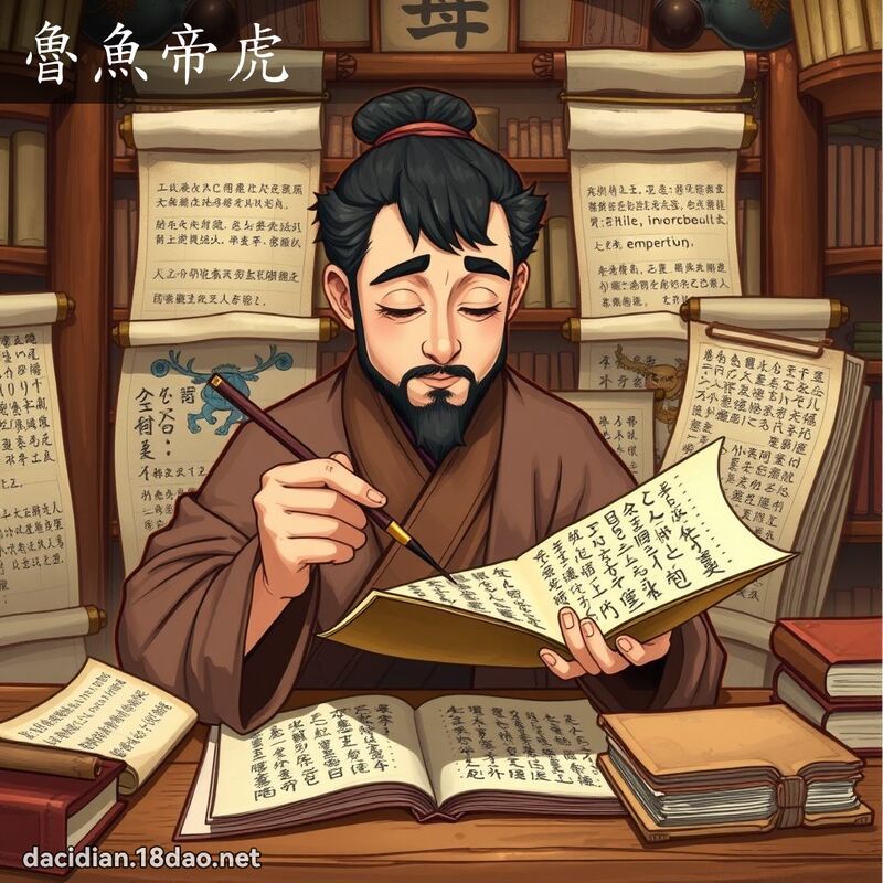 魯魚帝虎 - 國語大辭典配圖