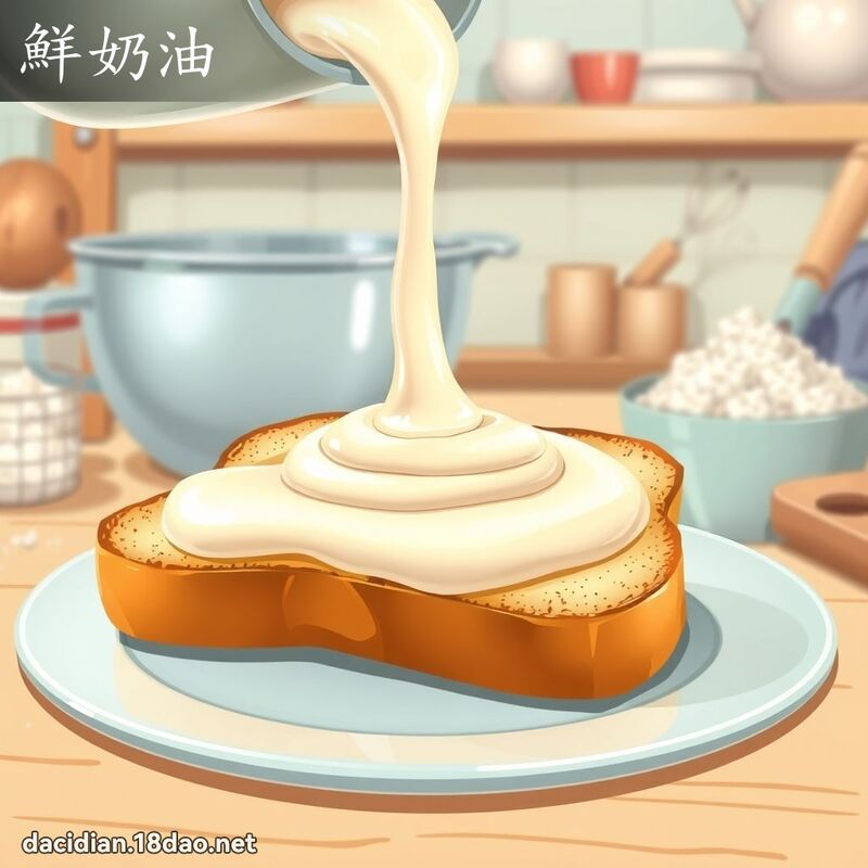 鮮奶油 - 國語大辭典配圖