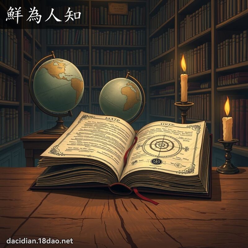 鮮為人知 - 國語大辭典配圖