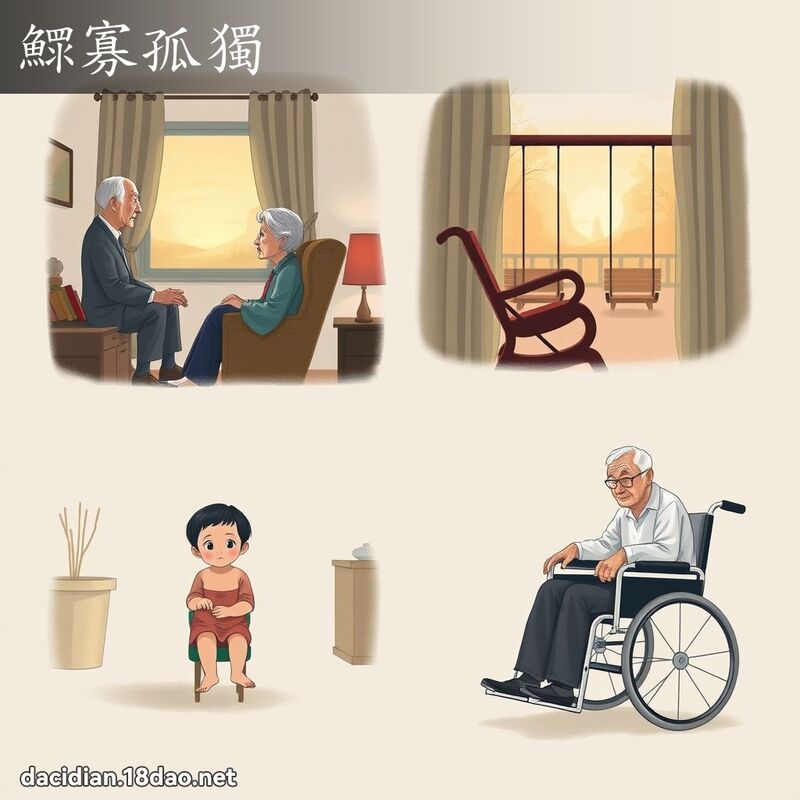 鰥寡孤獨 - 國語大辭典配圖