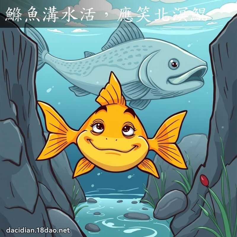 鰷魚溝水活，應笑北溟鯤 - 國語大辭典配圖