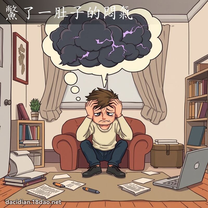 鱉了一肚子的悶氣 - 國語大辭典配圖