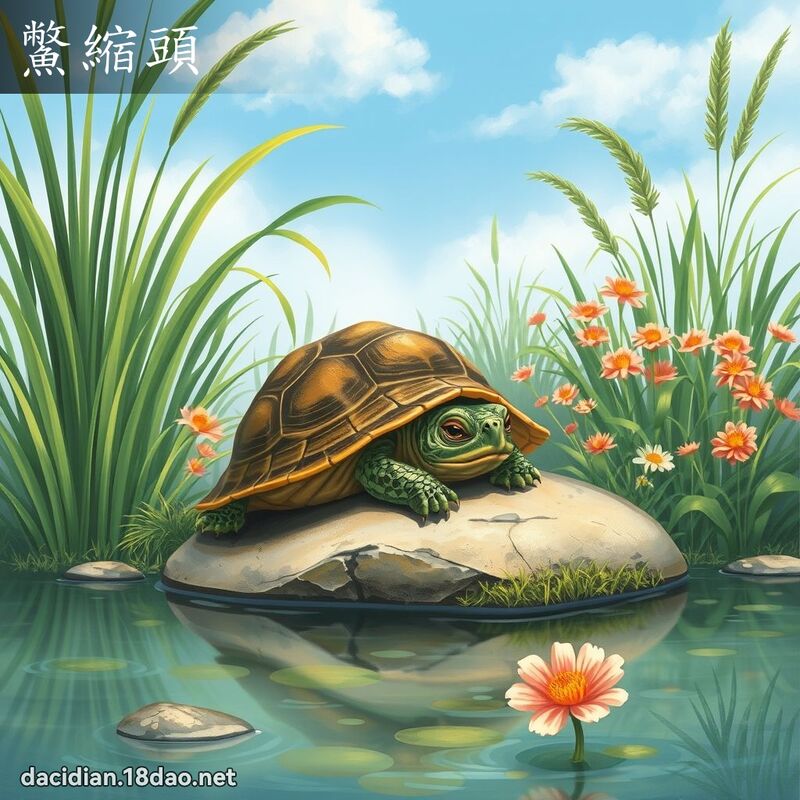 鱉縮頭 - 國語大辭典配圖