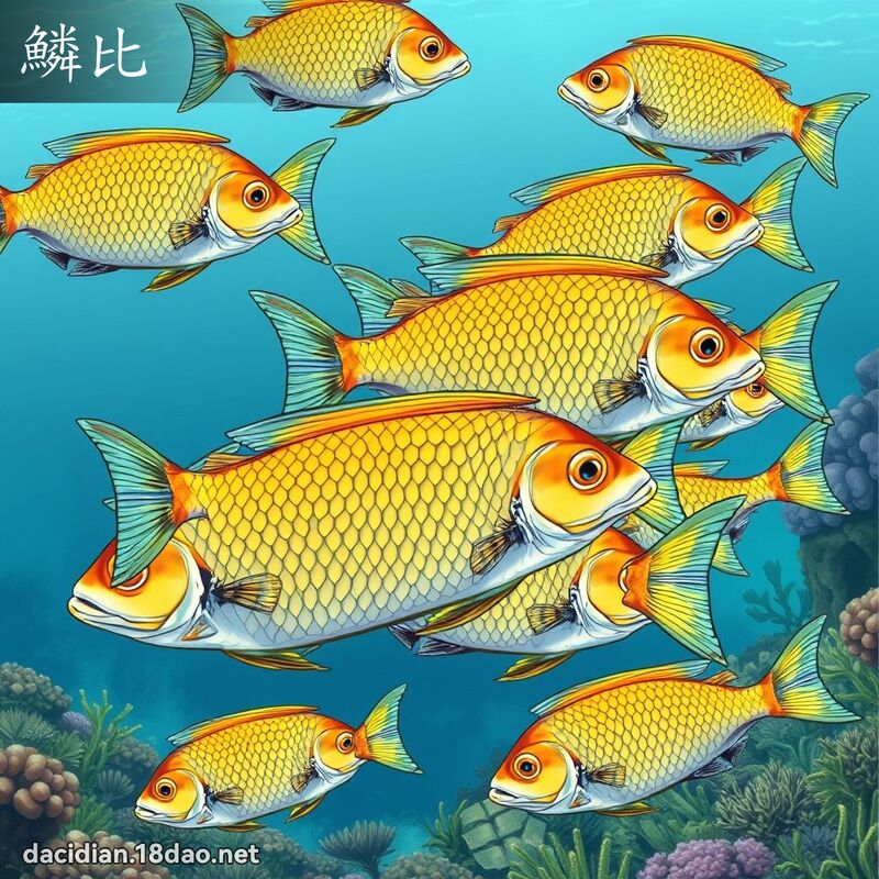 鳞比 - 国语大辞典配图