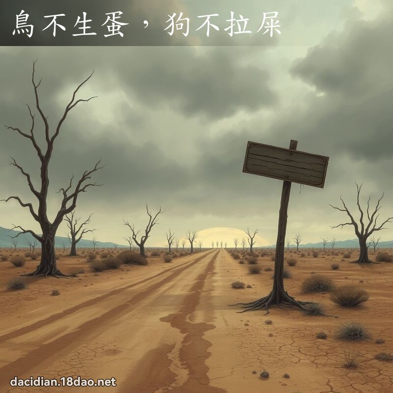 鸟不生蛋，狗不拉屎 - 国语大辞典配图