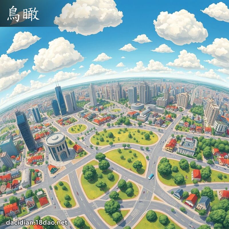 鳥瞰 - 國語大辭典配圖