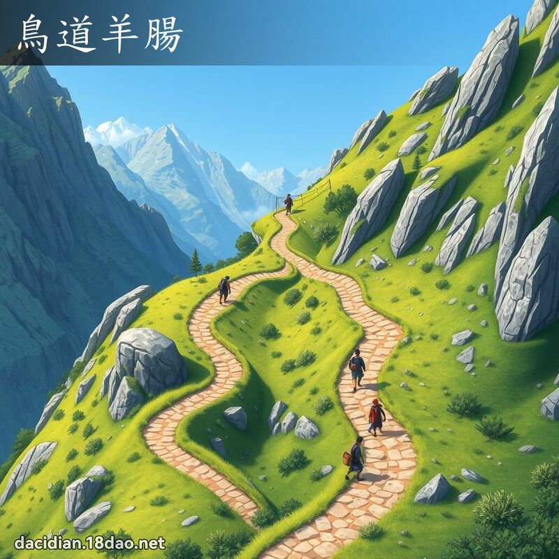 鳥道羊腸 - 國語大辭典配圖