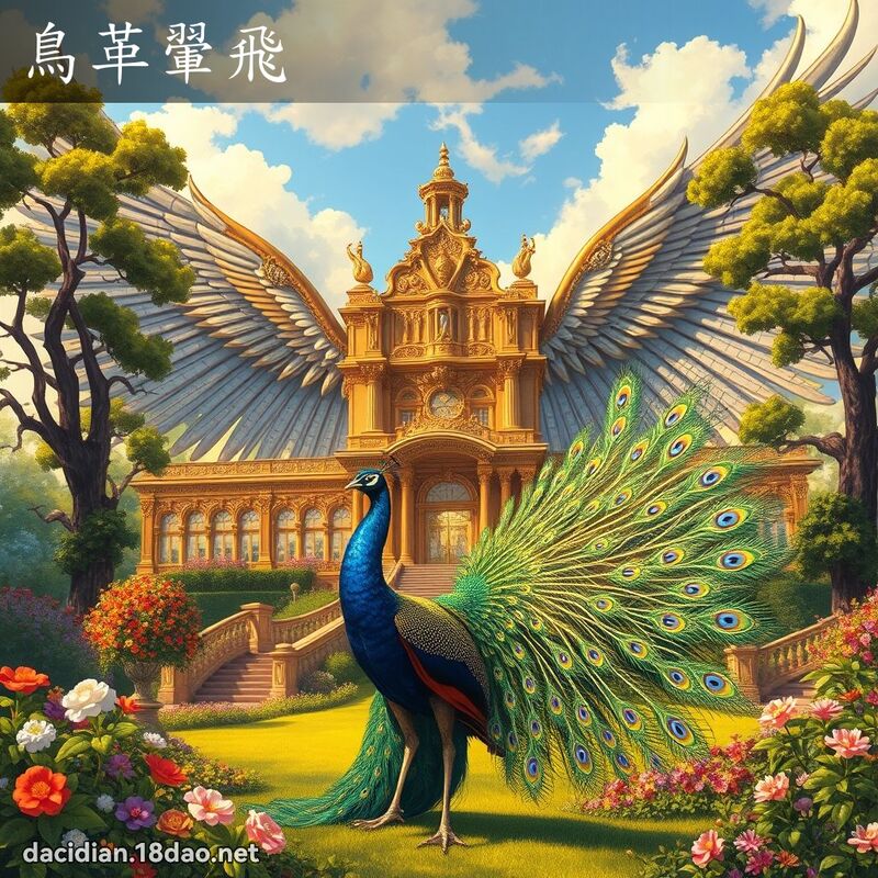 鸟革翬飞 - 国语大辞典配图