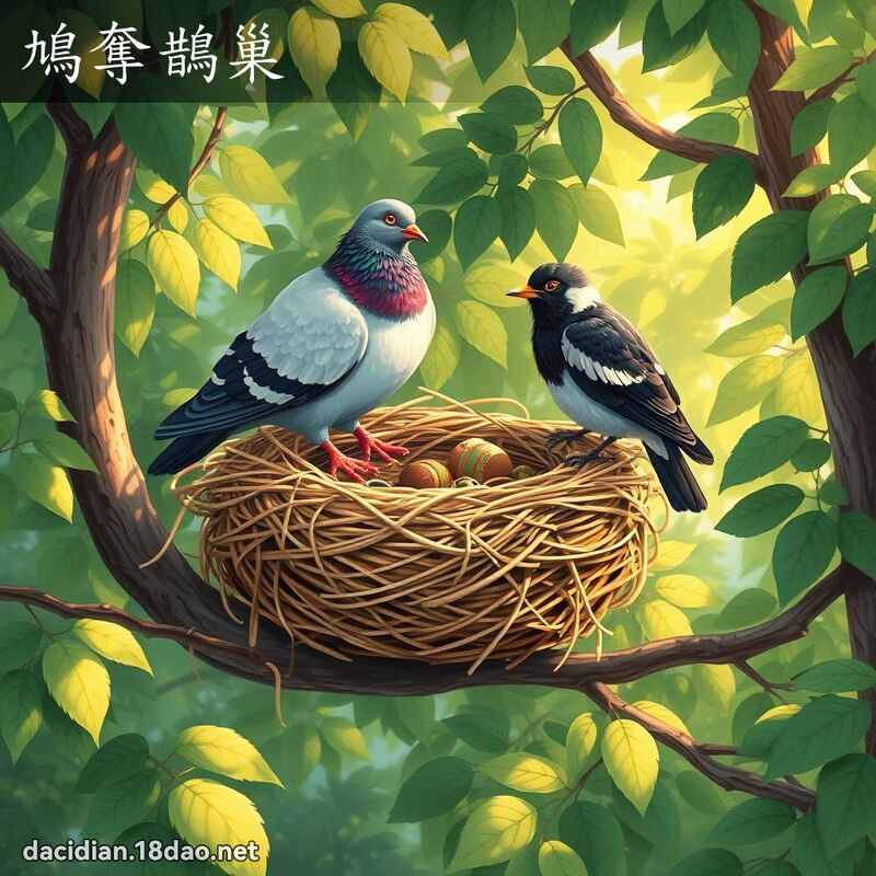 鳩夺鹊巢 - 国语大辞典配图