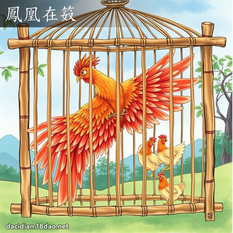 鳳凰在笯 - 國語大辭典配圖