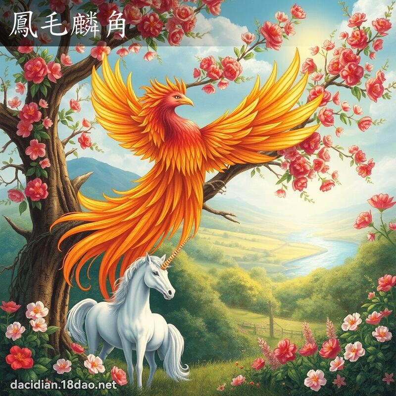 鳳毛麟角 - 國語大辭典配圖