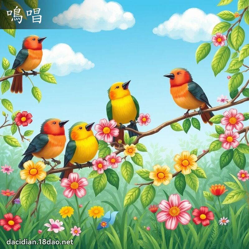 鸣唱 - 国语大辞典配图