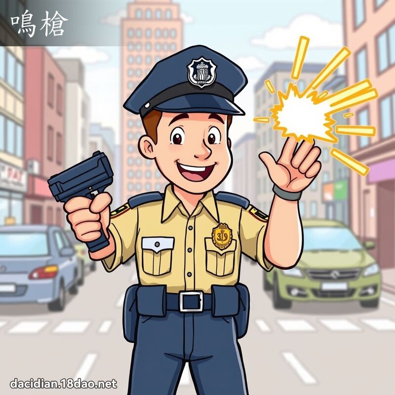鸣枪 - 国语大辞典配图