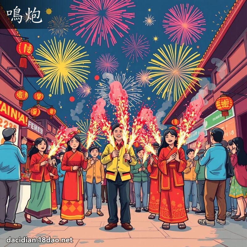 鸣炮 - 国语大辞典配图