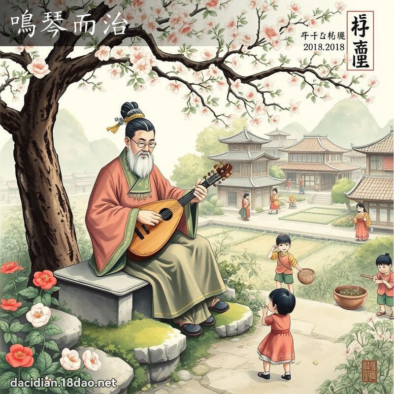鳴琴而治 - 國語大辭典配圖