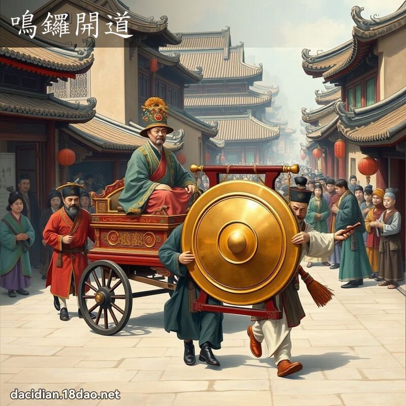 鳴鑼開道 - 國語大辭典配圖