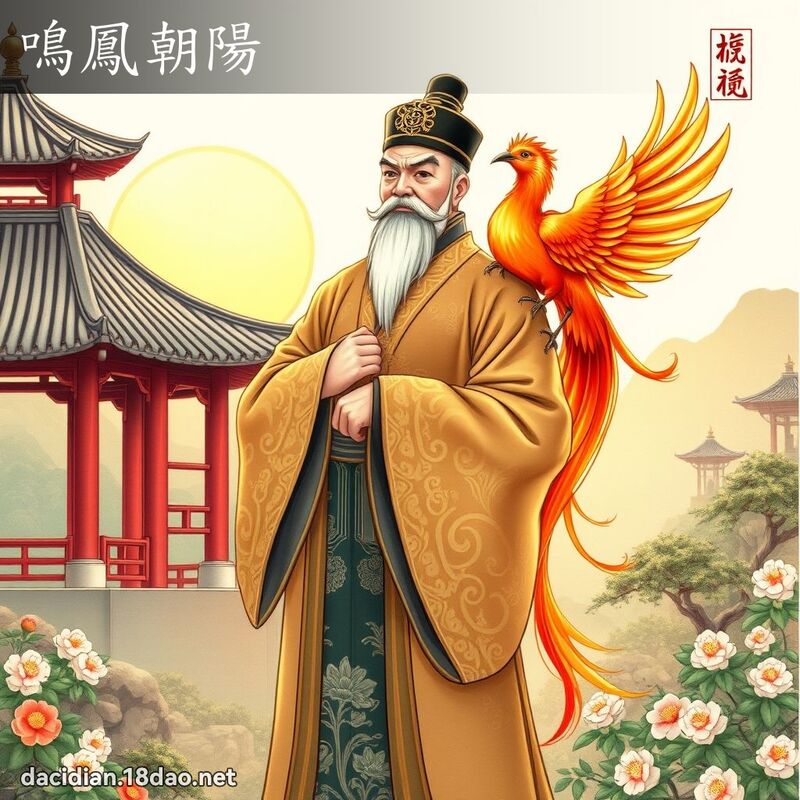 鸣凤朝阳 - 国语大辞典配图