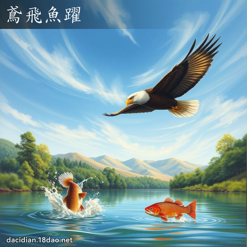 鳶飛魚躍 - 國語大辭典配圖
