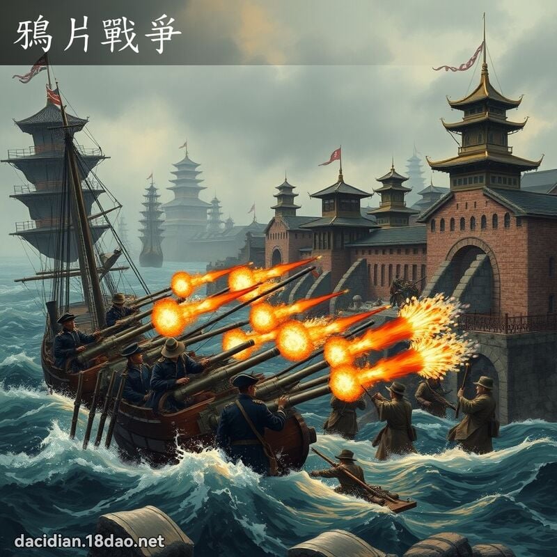 鴉片戰爭 - 國語大辭典配圖