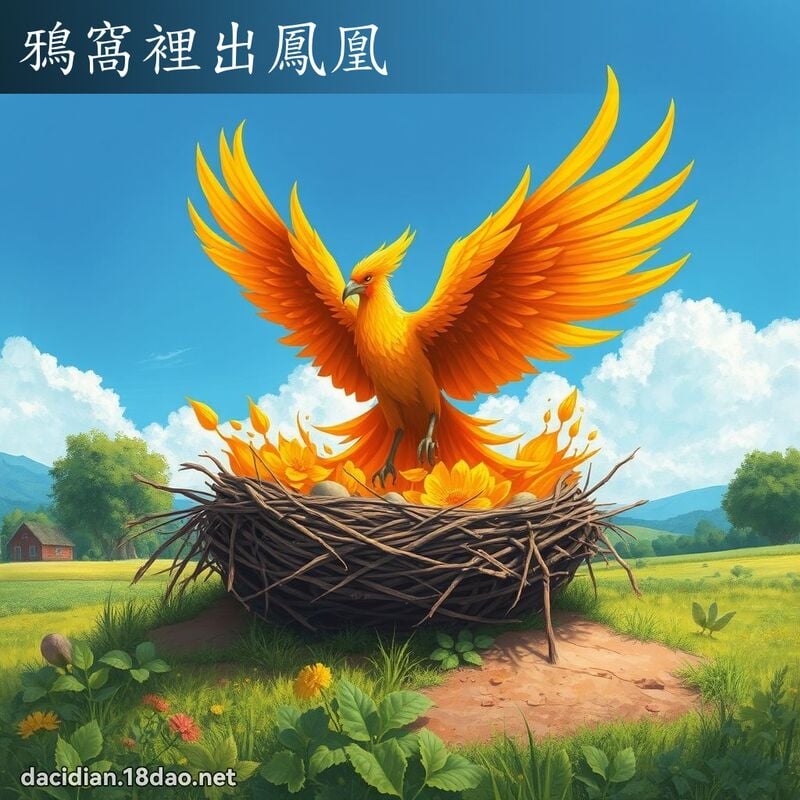 鸦窝里出凤凰 - 国语大辞典配图
