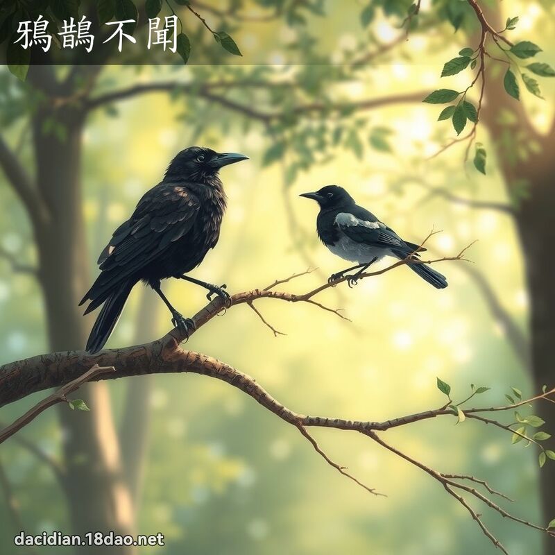 鴉鵲不聞 - 國語大辭典配圖