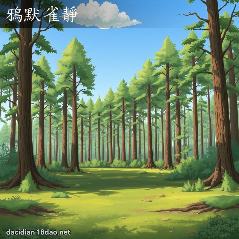 鸦默雀静 - 国语大辞典配图