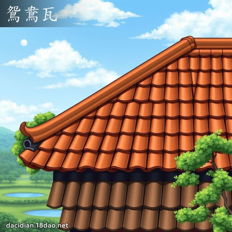 鸳鸯瓦 - 国语大辞典配图
