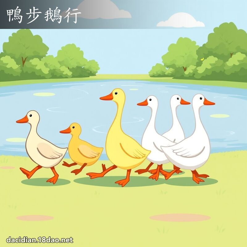 鴨步鵝行 - 國語大辭典配圖