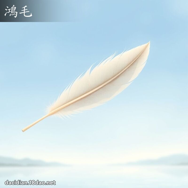 鴻毛 - 國語大辭典配圖