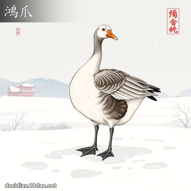 鸿爪 - 国语大辞典配图