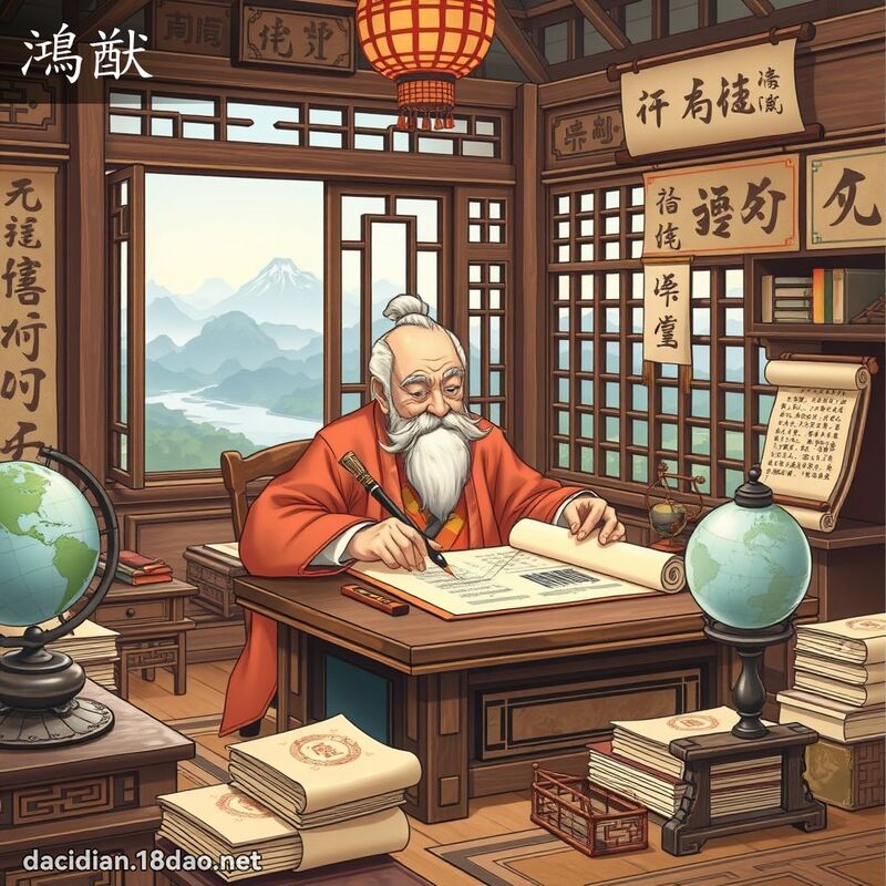 鴻猷 - 國語大辭典配圖