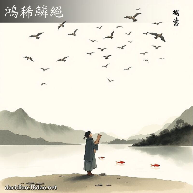 鴻稀鱗絕 - 國語大辭典配圖