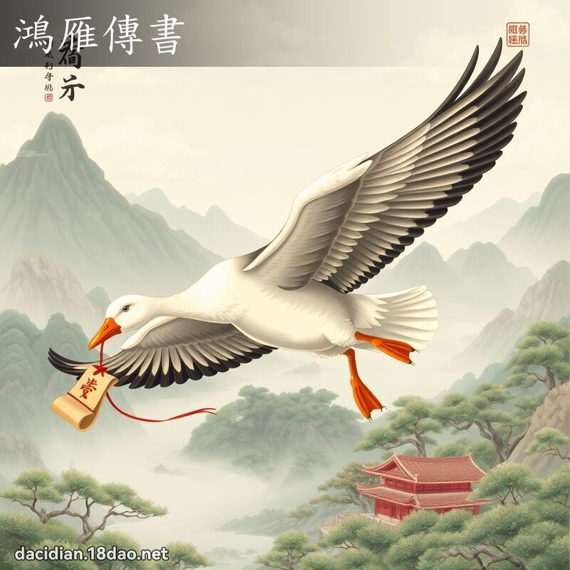 鸿雁传书 - 国语大辞典配图